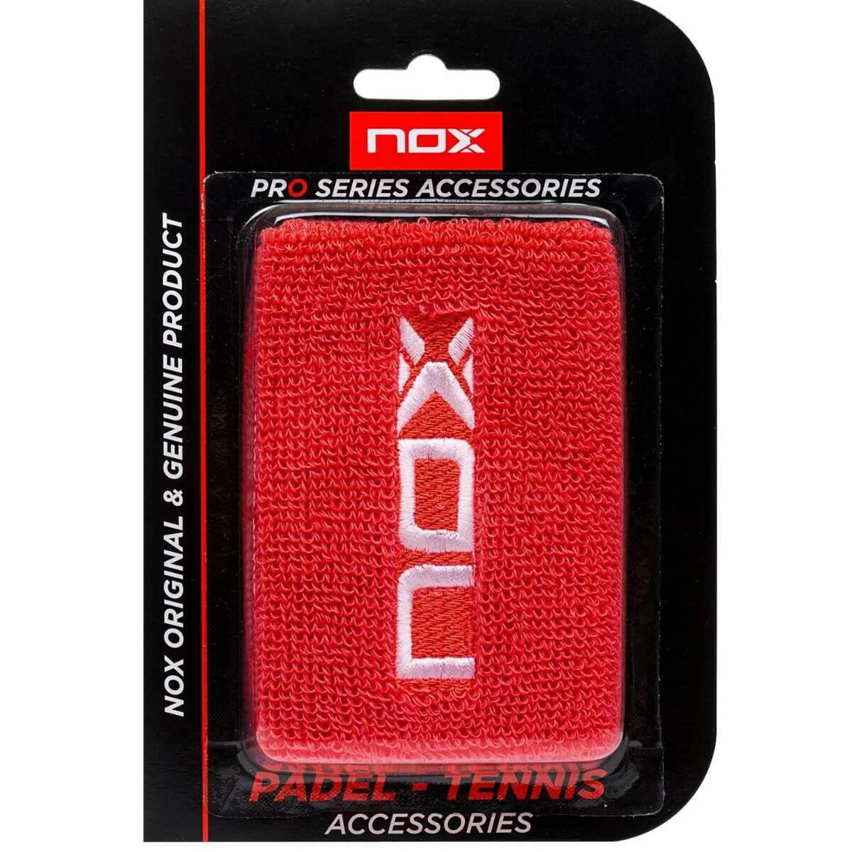 Muñequera Nox Roja Logo Blanco X21