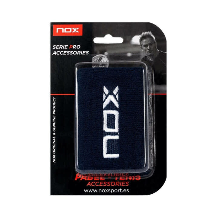 Muñequera Nox Azul Logo Blanco X21