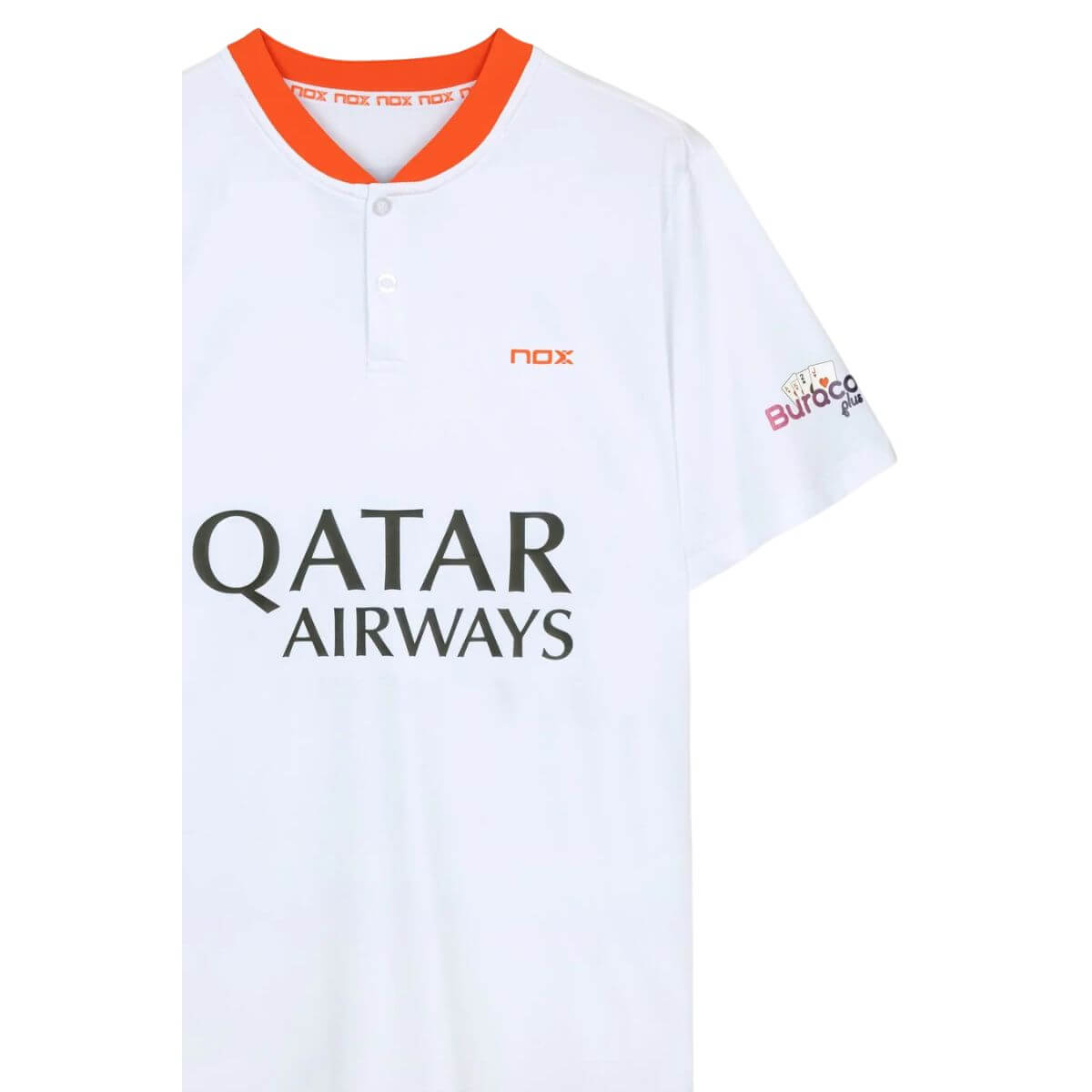 Polera Nox Polo Sponsor AT10 Blanca 20233