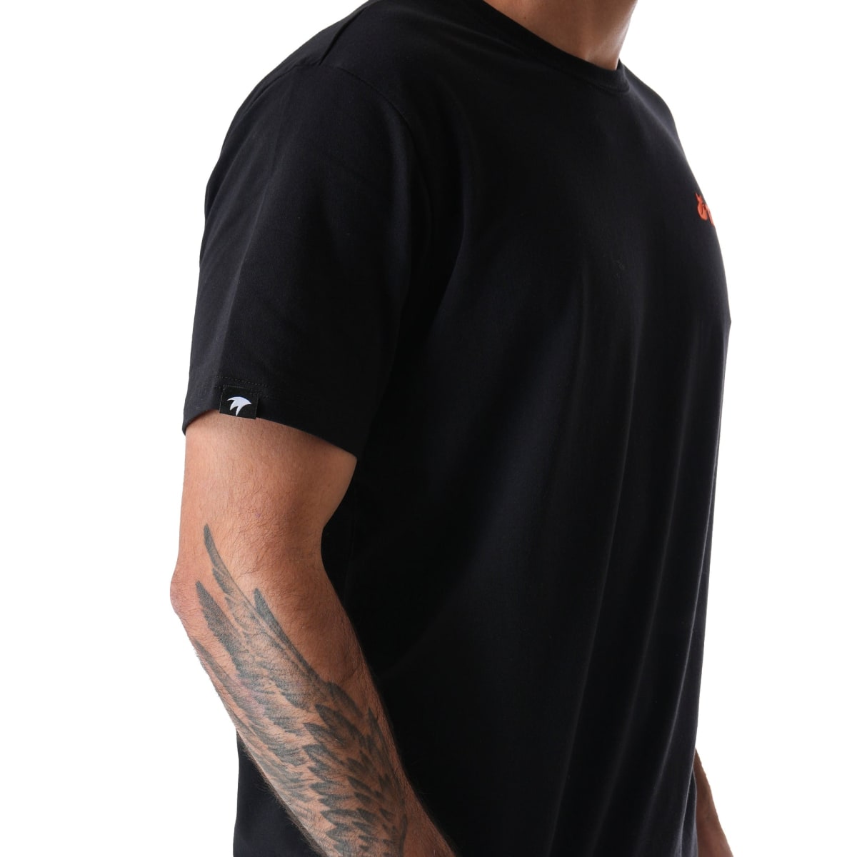 Polera M/C Cotton Tilki  Lehinde Black/Orange M24W4