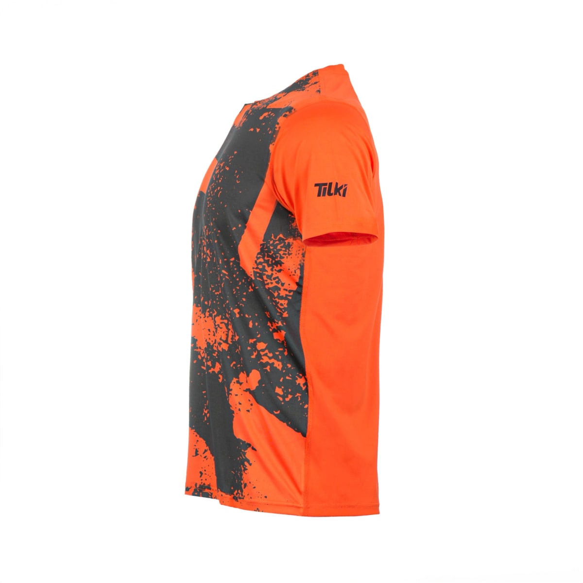 Polera Full Print Poly Tilki Temel Orange M24W2