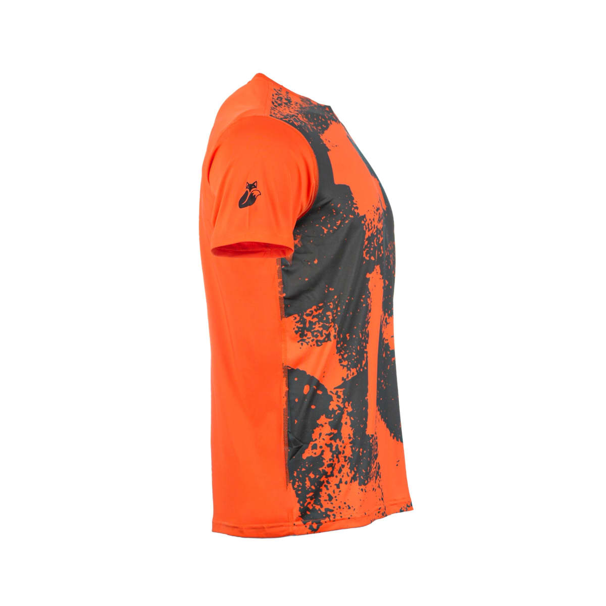 Polera Full Print Poly Tilki Temel Orange M24W3