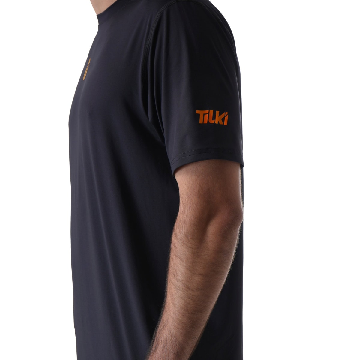 Polera M/C Poly Tilki Temel Black/Orange M24W5