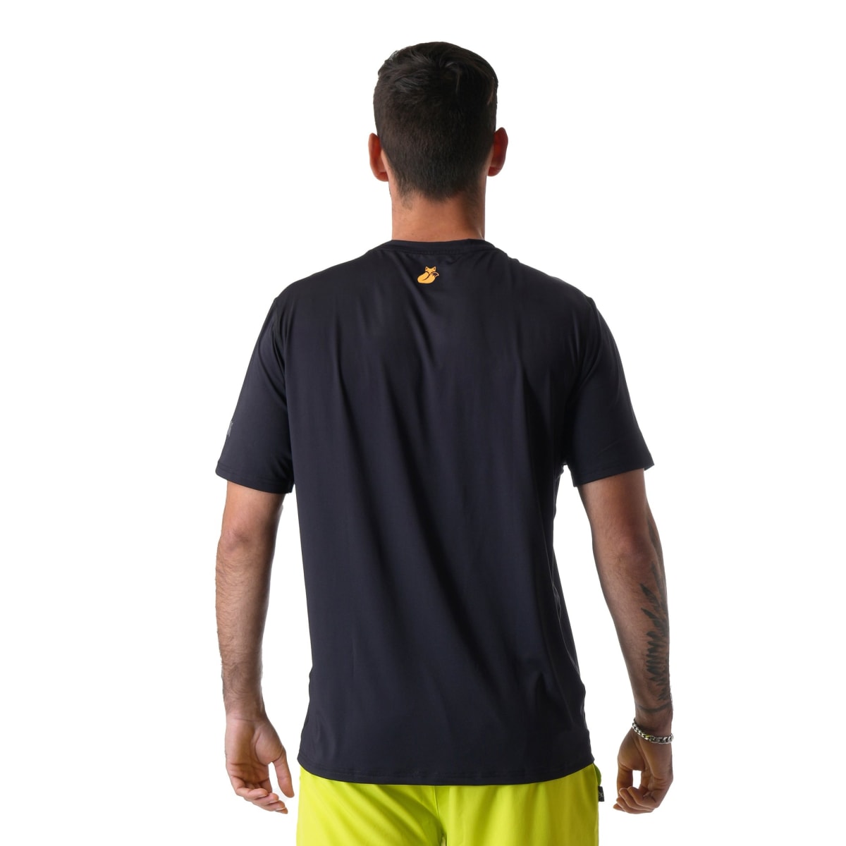 Polera M/C Poly Tilki Temel Black/Orange M24W4