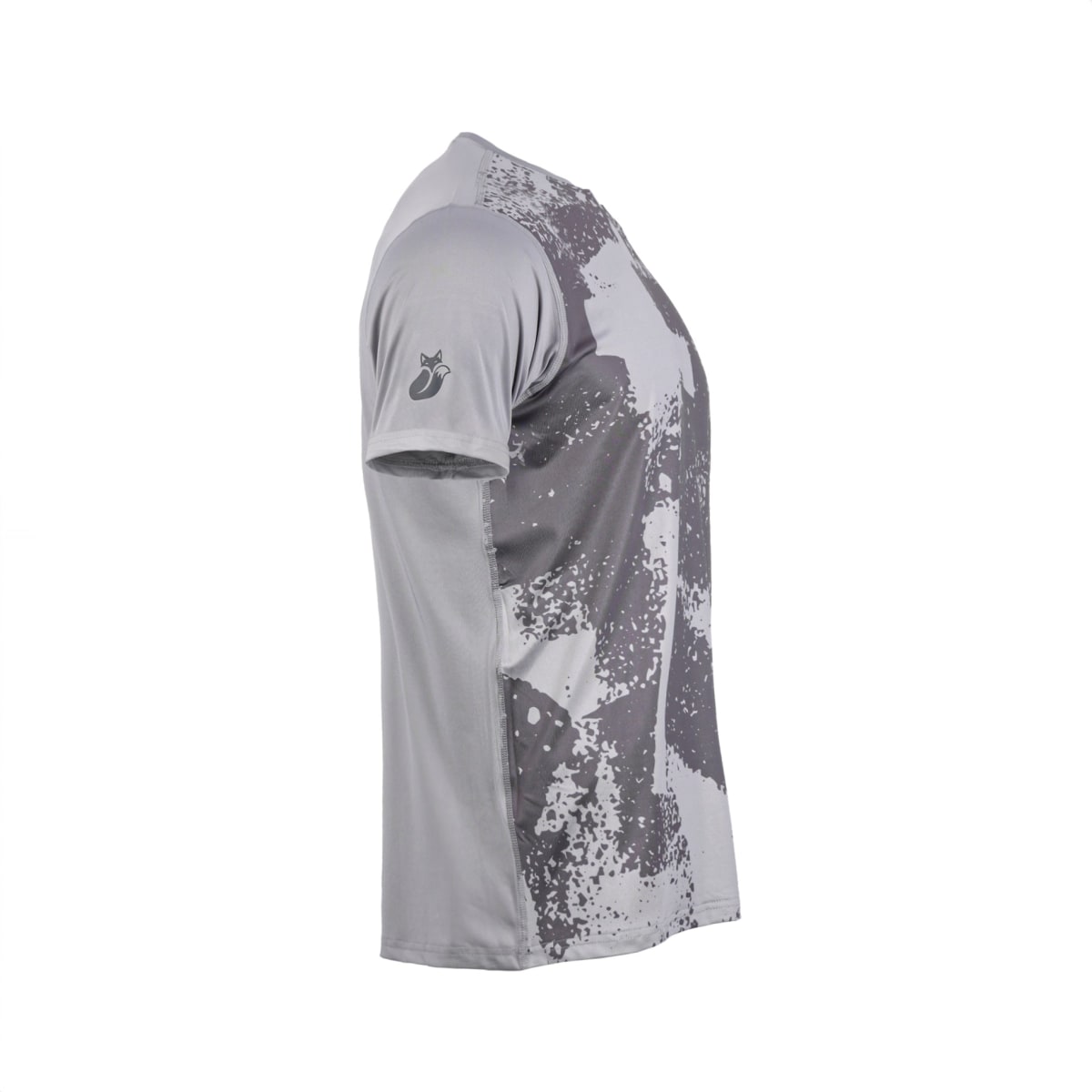 Polera Full Print Poly Tilki Temel Grey M24W4