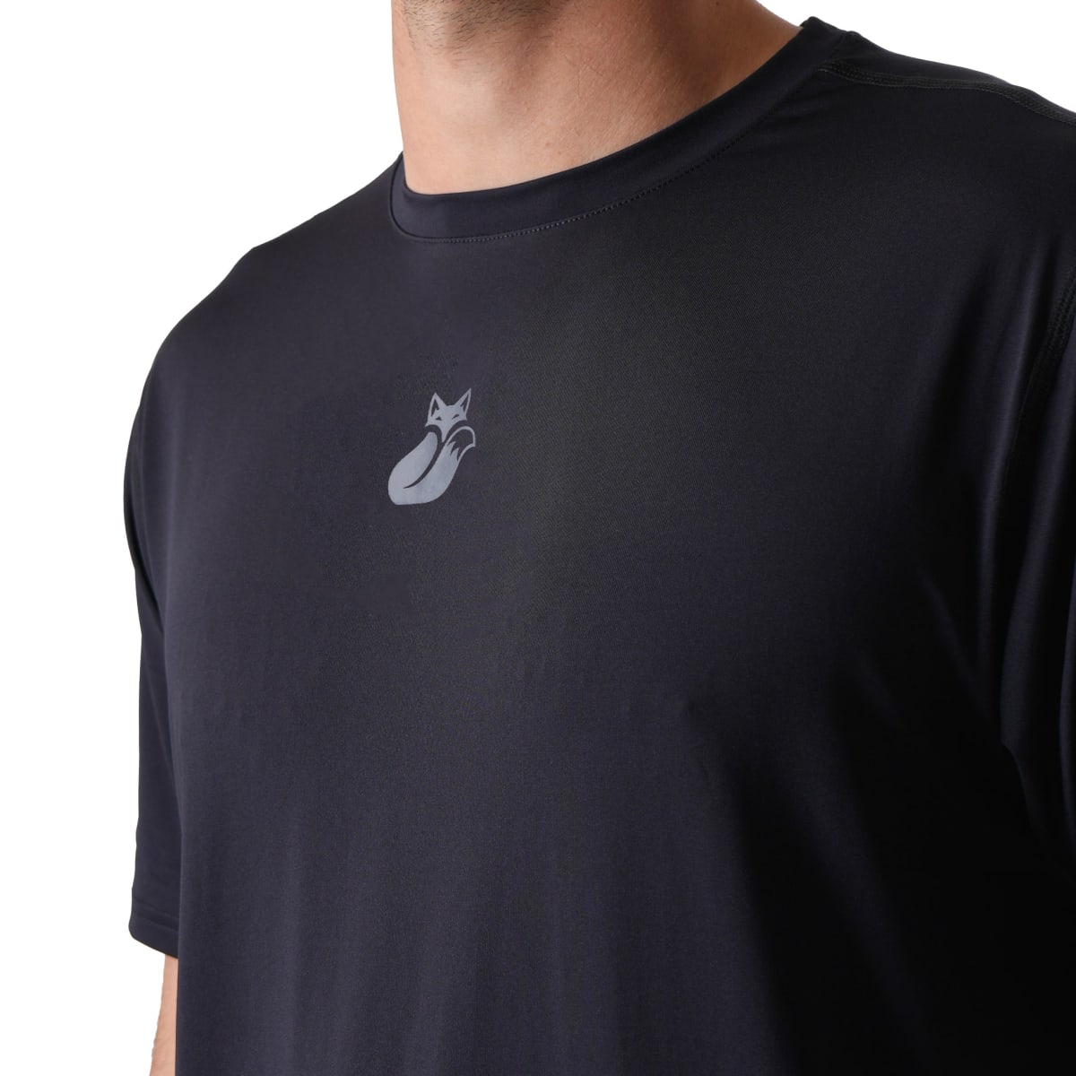 Polera M/C Poly Tilki Temel Black M24W2