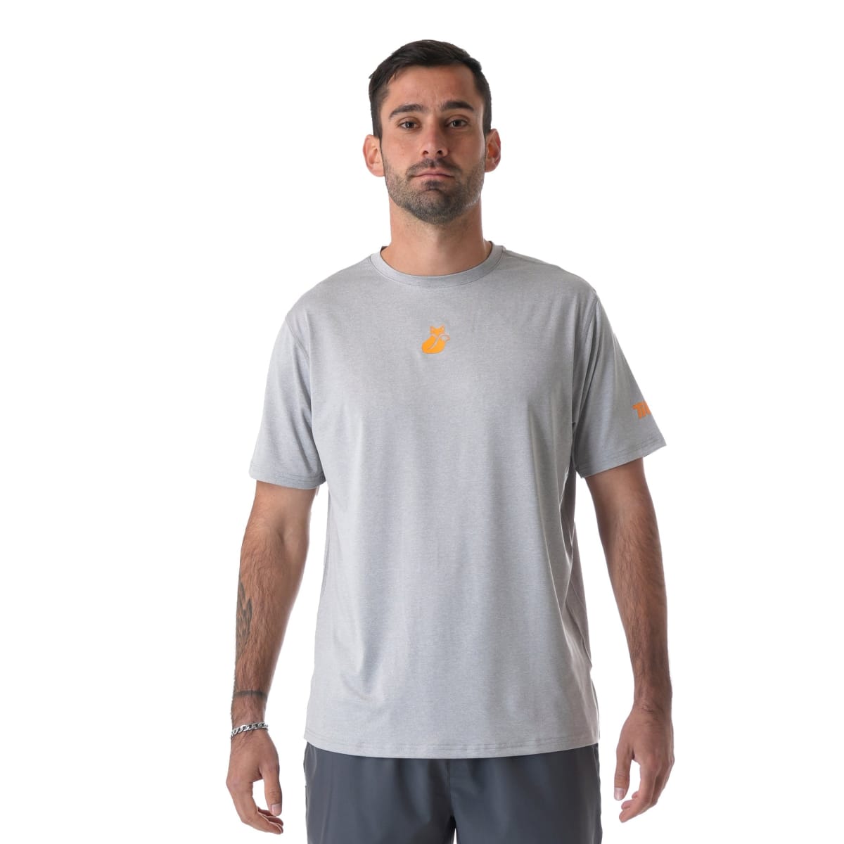 Polera M/C Poly Tilki Temel Grey M24W5