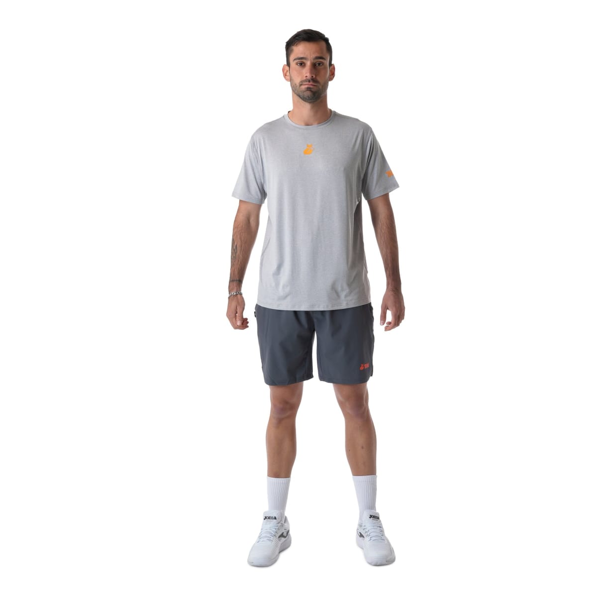 Polera M/C Poly Tilki Temel Grey M24W6