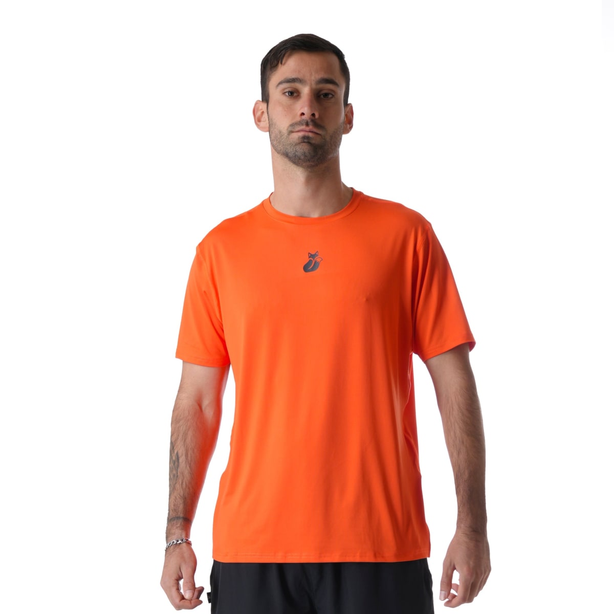Polera M/C Poly Tilki Temel Orange M24W6