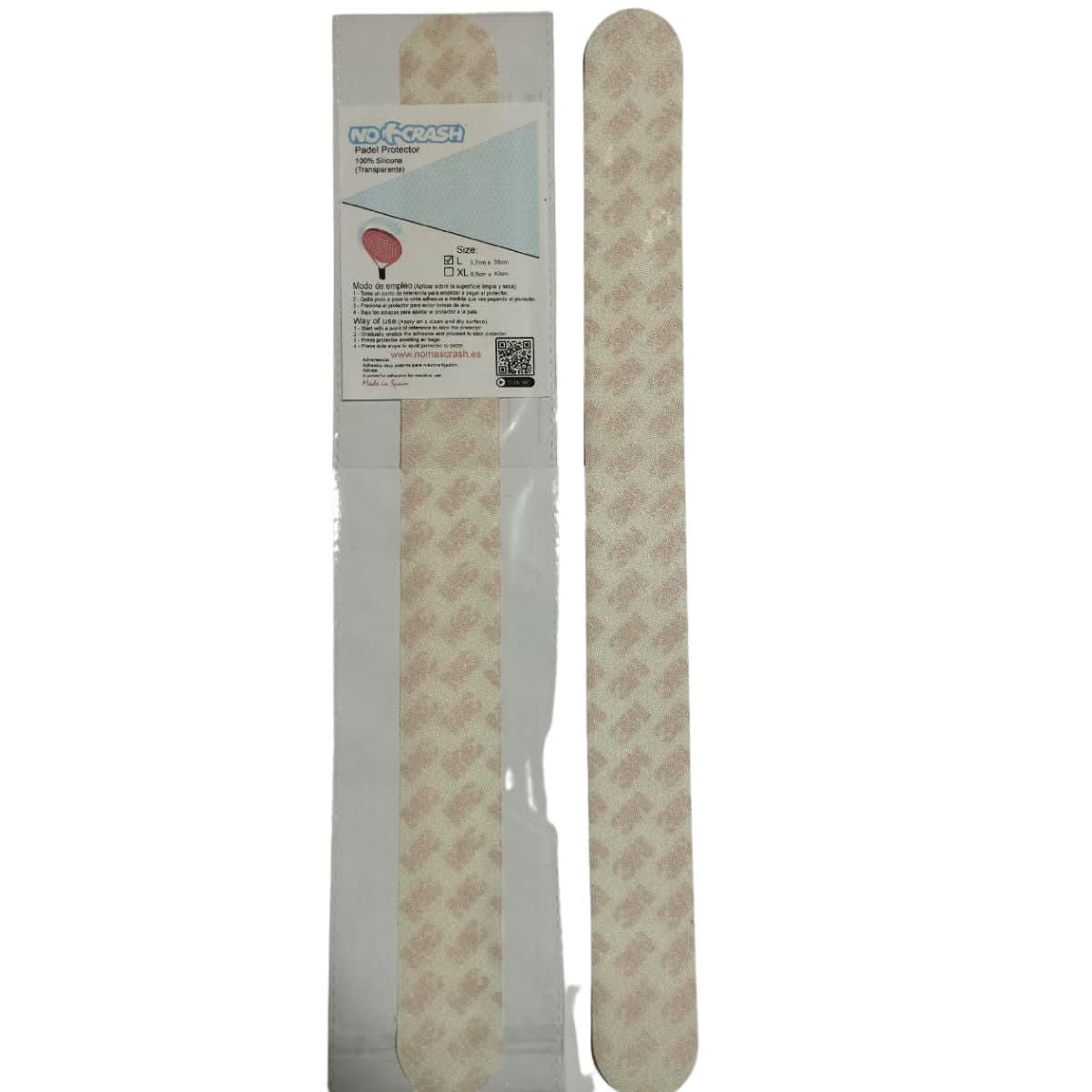 Protector Pala Padel No+Crash Silicona Transp. Corrugado1