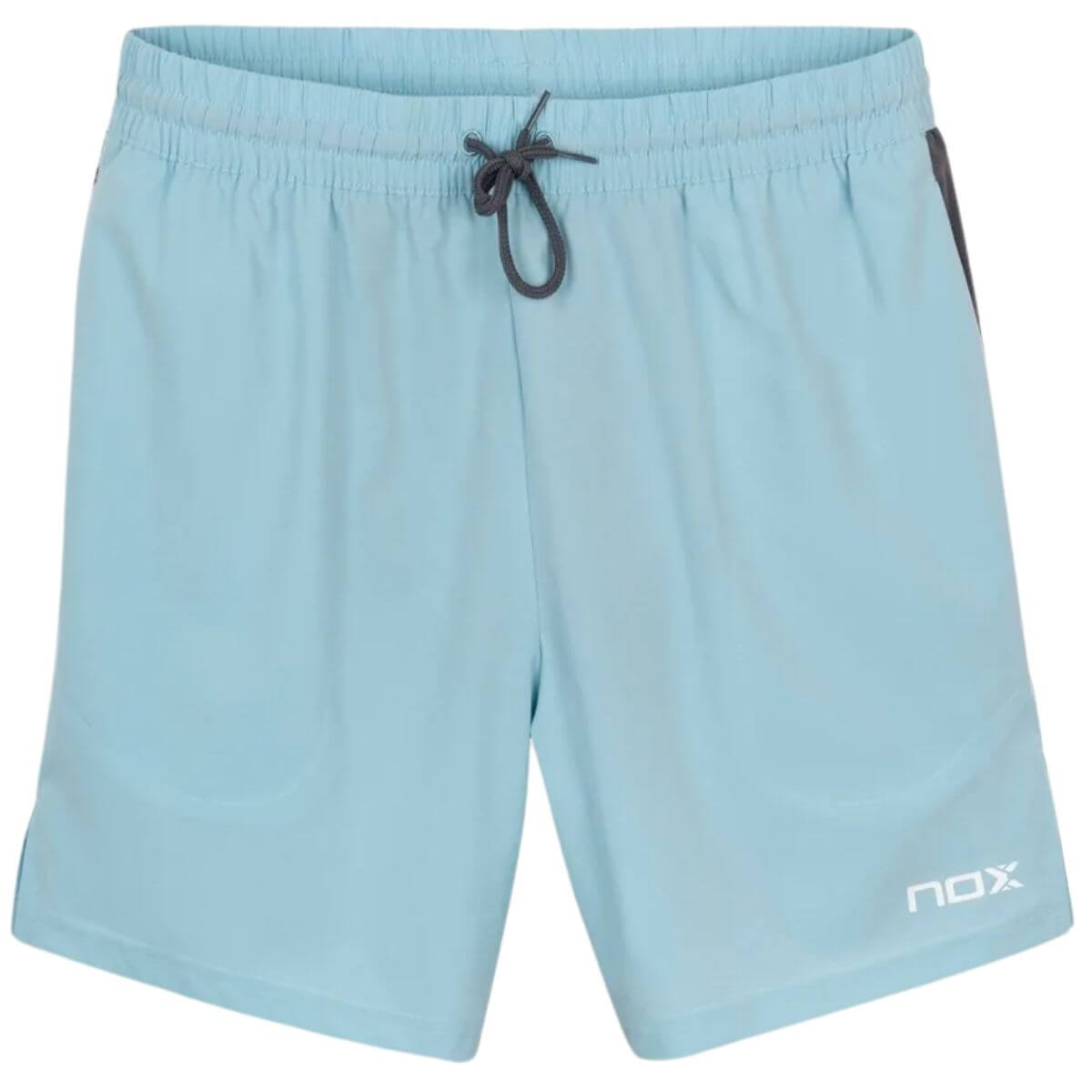 Short Nox Pro Azul Cielo Logo Plomo2