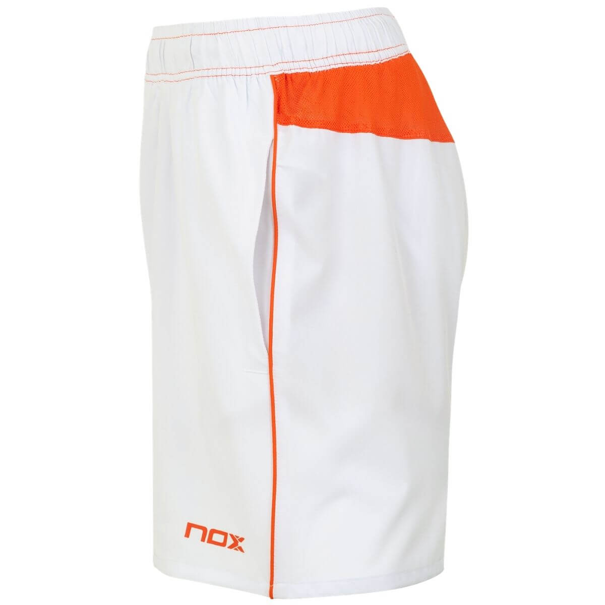 Short Nox Team Blanco Logo Rojo3