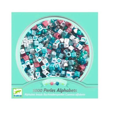 Pulseras de letras plateadas1