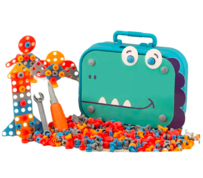 Maleta de Construcción Dino 3D con Herramientas1