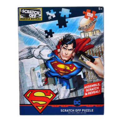 PUZZLE RASPA 2 EN 1 DE 150 PIEZAS - DC COMICS - SUPERMAN1