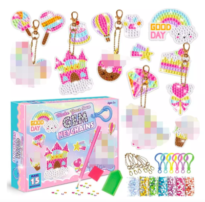 Kit de Pintura de Diamantes para Niños - 15 Llaveros1