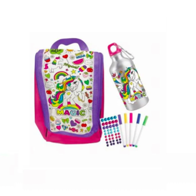 Mochila Unicornio Didáctica para Colorear con Cooler 2 en 11