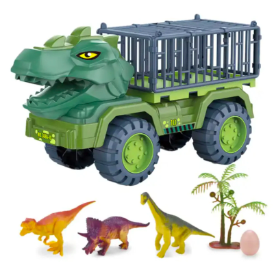 Camión Transportador con Jaula de Dinosaurios1