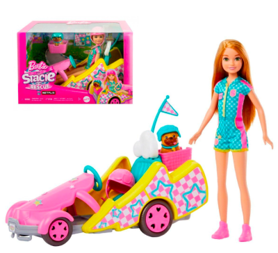 BARBIE VEHÍCULO PARA MUÑECAS STACIE AL RESCATE GO-KART
