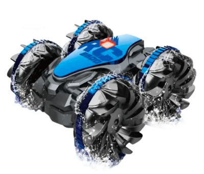 Auto Anfibio Control Remoto Todo Terreno Tierra Agua Azul2