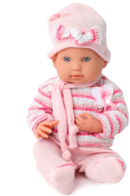 Muñeca Bebe Reborn 35 cm con Accesorios Rosa1