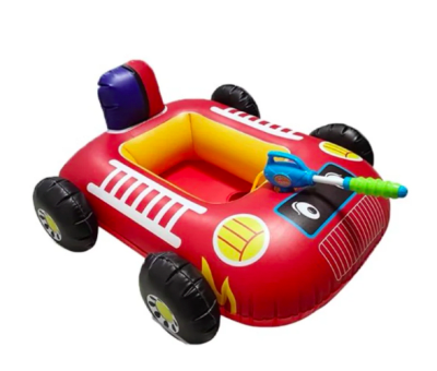 Flotador Autito Inflable con Pistola Lanza Agua Rojo1