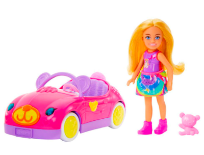 BARBIE SET DE JUEGO CHELSEA MUÑECA Y AUTO DE OSITO2