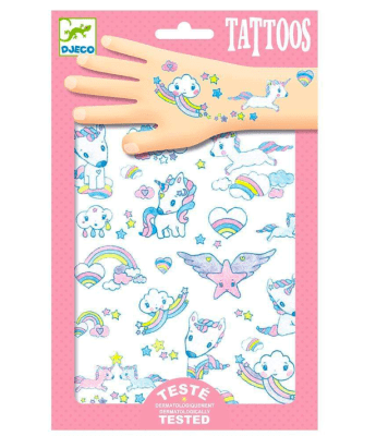 Tatuajes temporales unicornios1