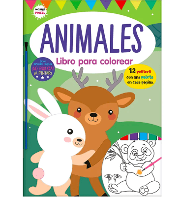 ANIMALES (LIBRO PARA COLOREAR + PINCEL)1