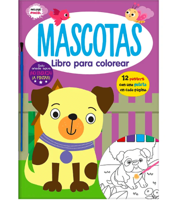 MASCOTAS (LIBRO PARA COLOREAR + PINCEL)1
