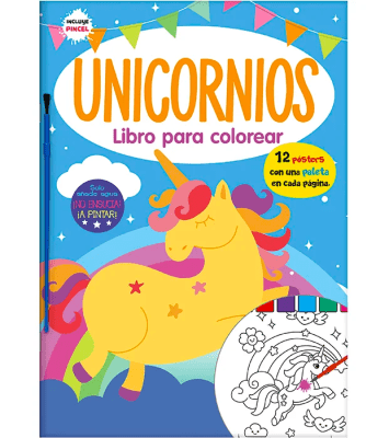 UNICORNIOS (LIBRO PARA COLOREAR + PINCEL)1