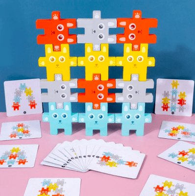 Set 12 Conejos Apilables de Madera Juguete Didáctico4