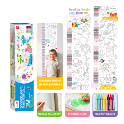 Rollo de Papel Adhesivo para Colorear con Crayones 2mts3