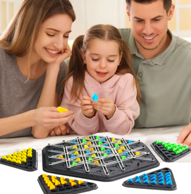Juego de Mesa Chain Game Ajedrez Triángulo Juguete Didáctico1