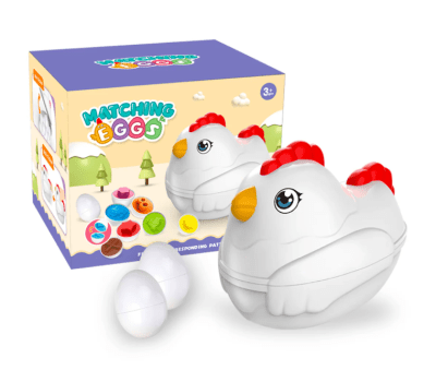 Juego Didáctico Gallina Huevos de Encaje Frutas y Verduras6