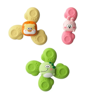 Set 3 Spinner con Ventosa Animales4