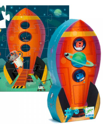 Puzzle Silueta Spaceship 16 piezas1