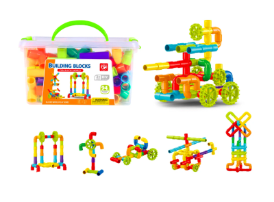 Maleta Tubos Conectores Juguete Didáctico Encaje 94 piezas1