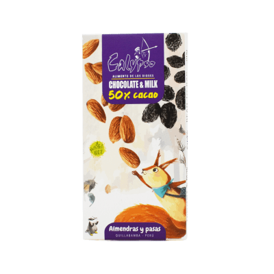 CHOCOLATE & MILK 50% CACAO - PASAS Y ALMENDRAS1