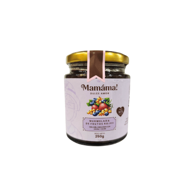 MAMAMA MERMELADA DE FRUTOS ROJOS ENDULZADO CON STEVIA Y YACON1