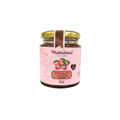 MAMAMA MERMELADA DE FRESA ENDULZADO CON STEVIA Y YACON1