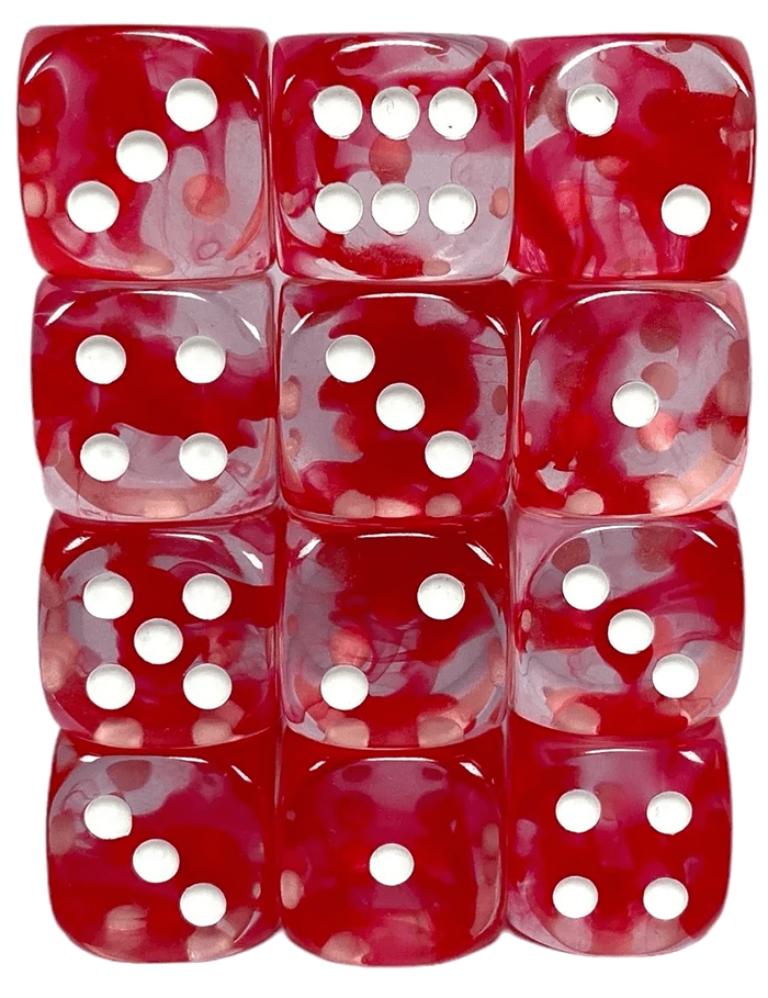 Set 12d6 Diffusion Cherry / White | FERRET GAMES SPA