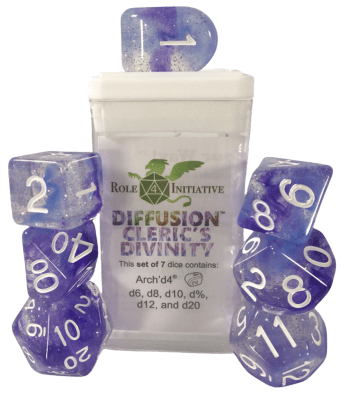 Set 7 dice w/Arch'd4: Cleric's Divinity w/ Symbol