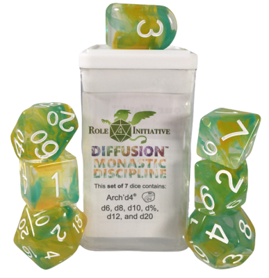 Set 7 dice w/Arch'd4: Monastic Discipline w/ Symbol