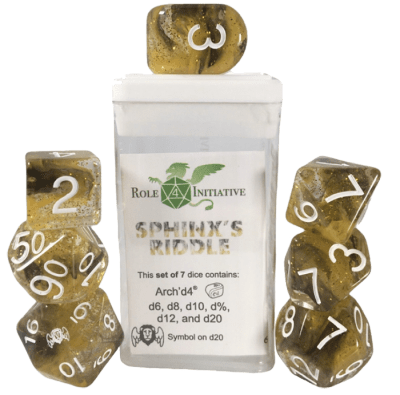 Set 7 dice w/ Arch'd4: Sphinx's Riddle w/ Symbol