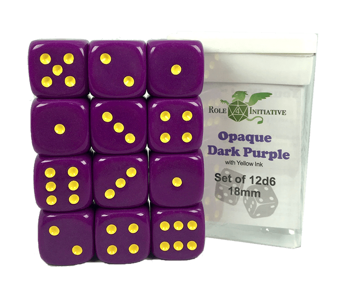 Set 12d6 Opaque Dark Purple w/ Yellow1