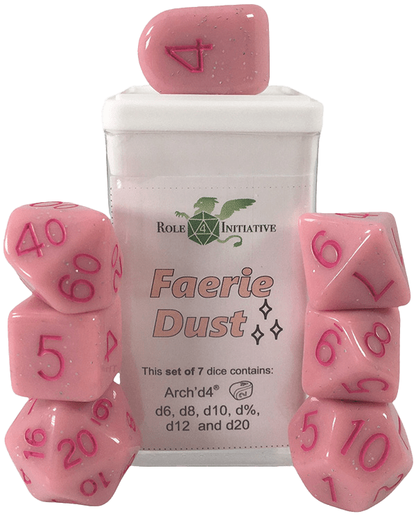 Set 7 dice w/ Arch'd4: Faerie Dust1