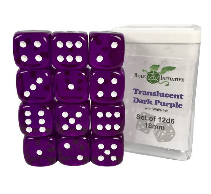 Set 12d6 Translucent Dark Purple w/ White1