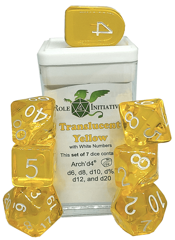 Set 7 dice w/ Arch'd4: Translucent Yellow1