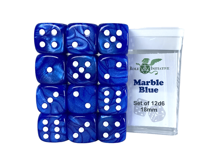 Set 12d6 Marble Blue w/ White1